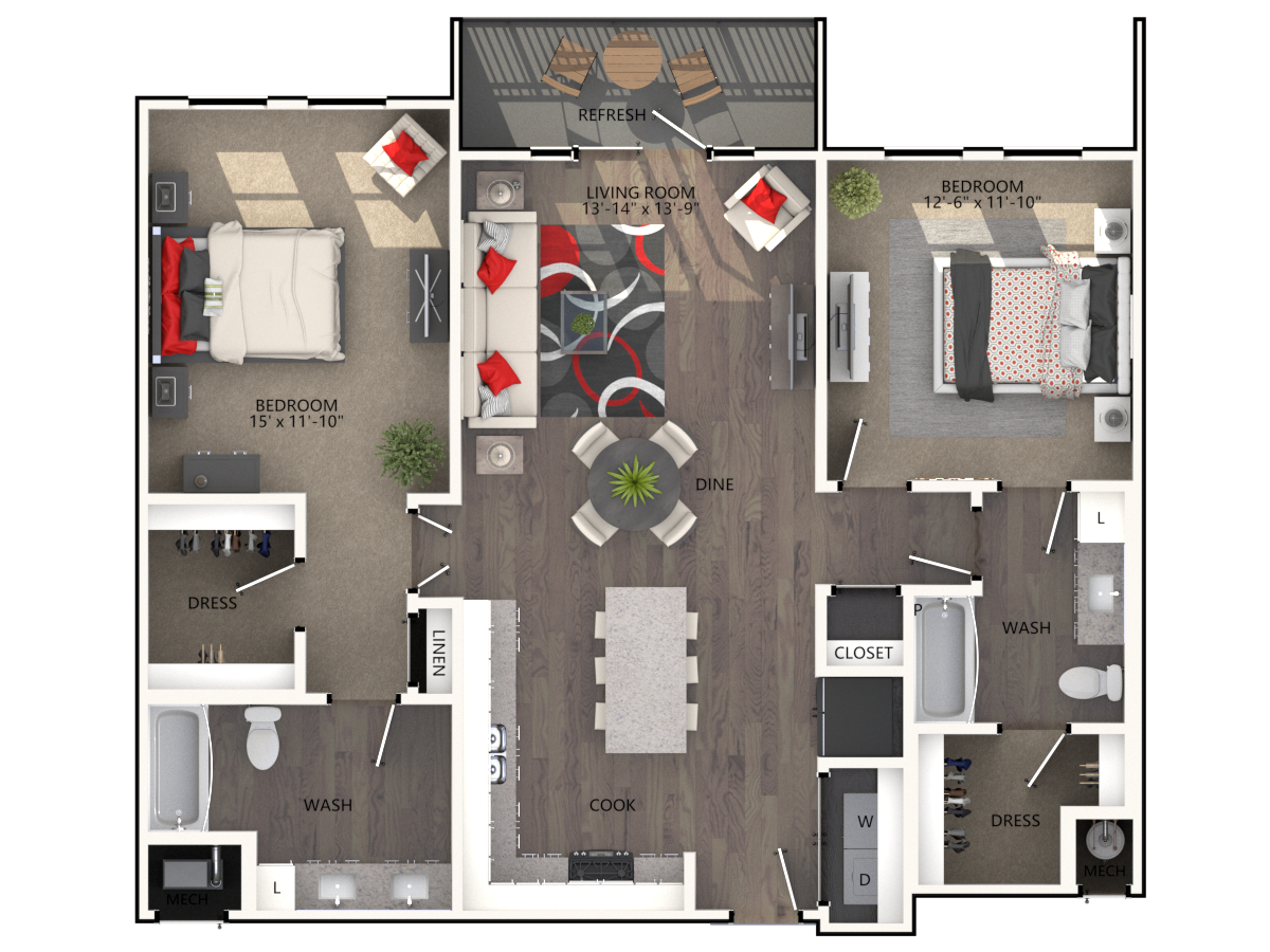The Montana at Bowery Park Apartments - Floorplan - Lantana