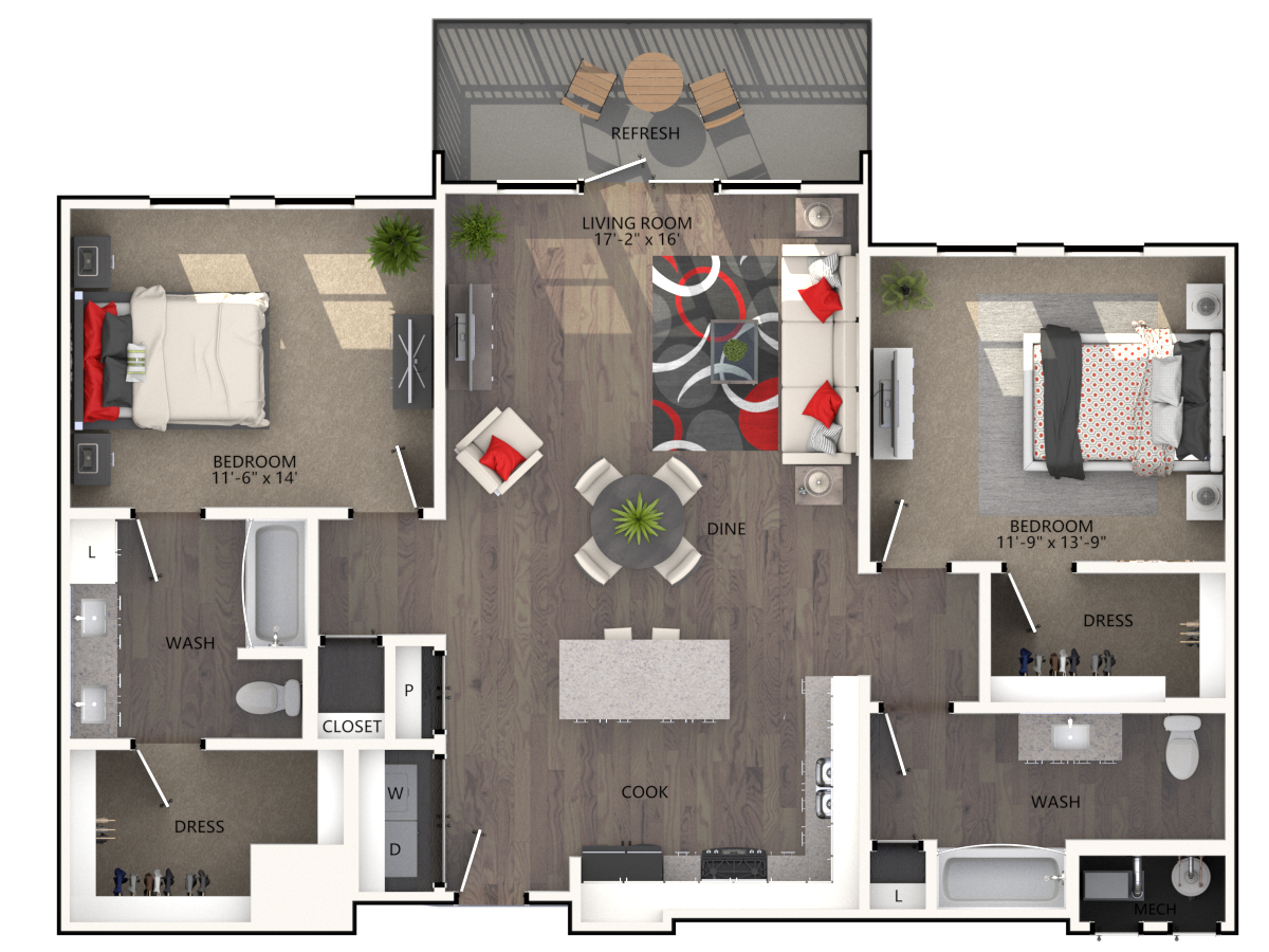The Montana at Bowery Park Apartments - Floorplan - Rockrose