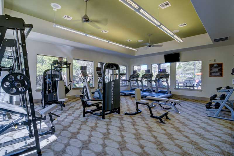 Fully Equipped Fitness Center at Hilltop at Shavano Apartments in San Antonio, TX