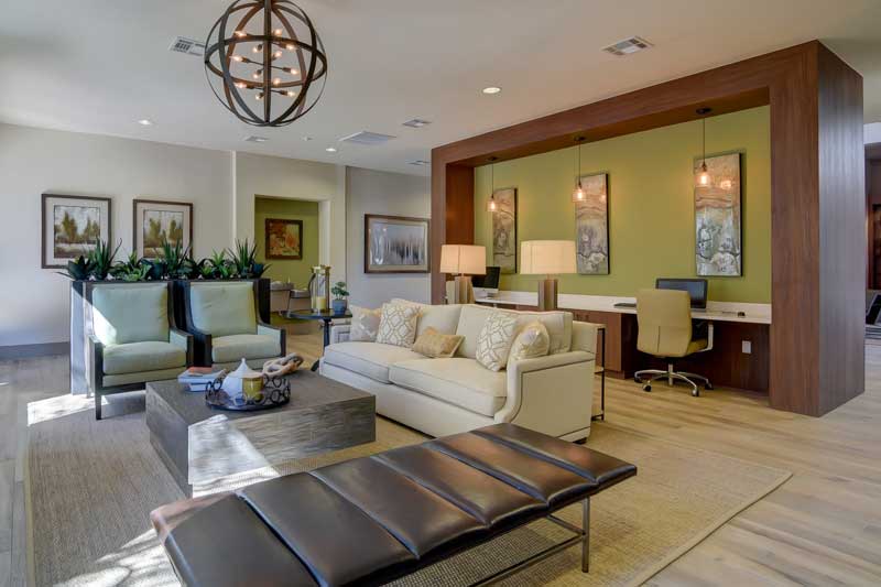 Clubhouse with Modern Furnishings at Hilltop at Shavano Apartments in San Antonio, TX