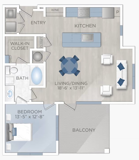 Floor plan layout for A15