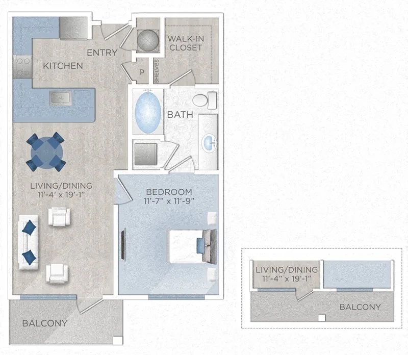 Floor plan layout for A1