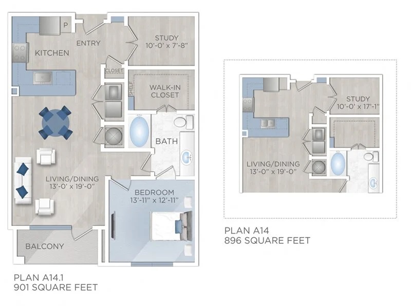 Floor plan layout for A14 & A14.1