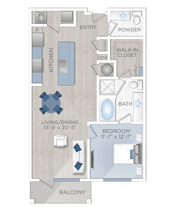 Floor plan layout for A16