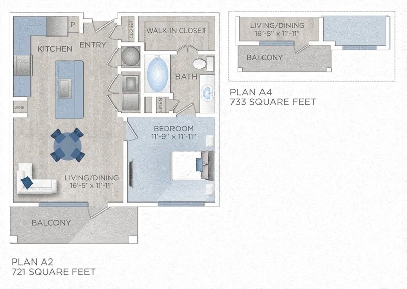 Floor plan layout for A2 & A4