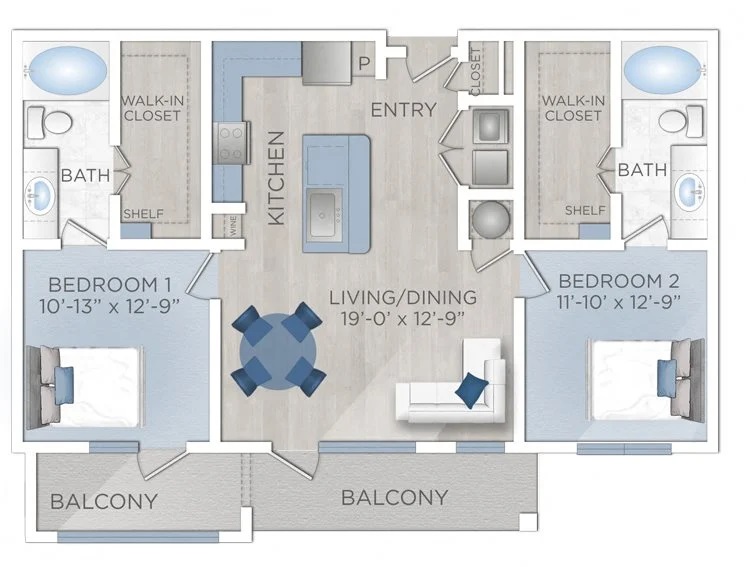 Floor plan layout for B1