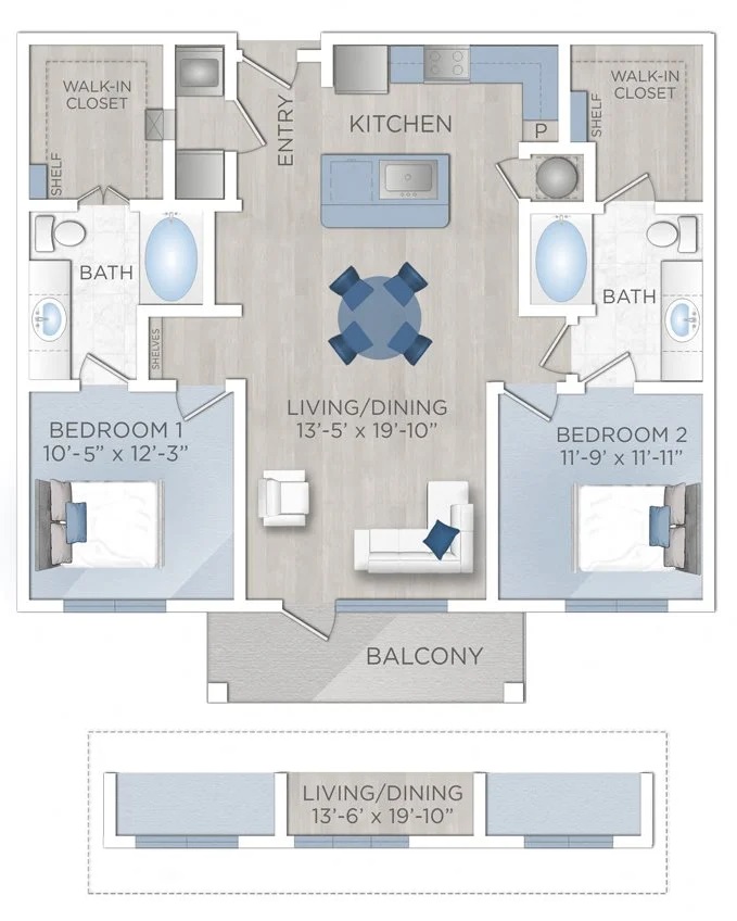 Floor plan layout for B2