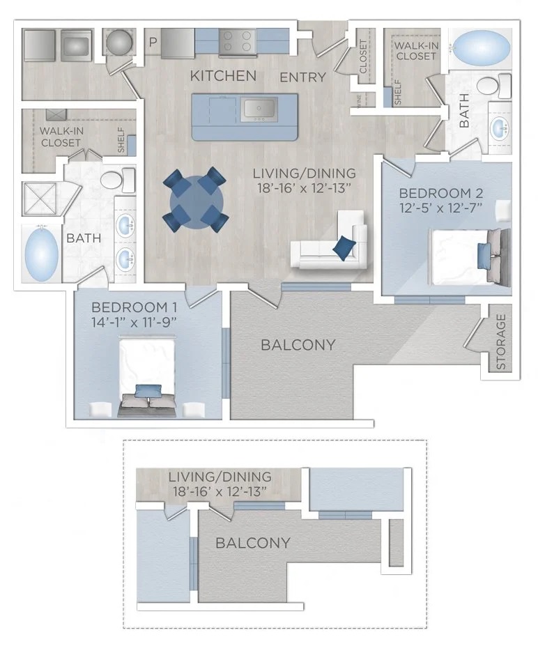 Floor plan layout for B3