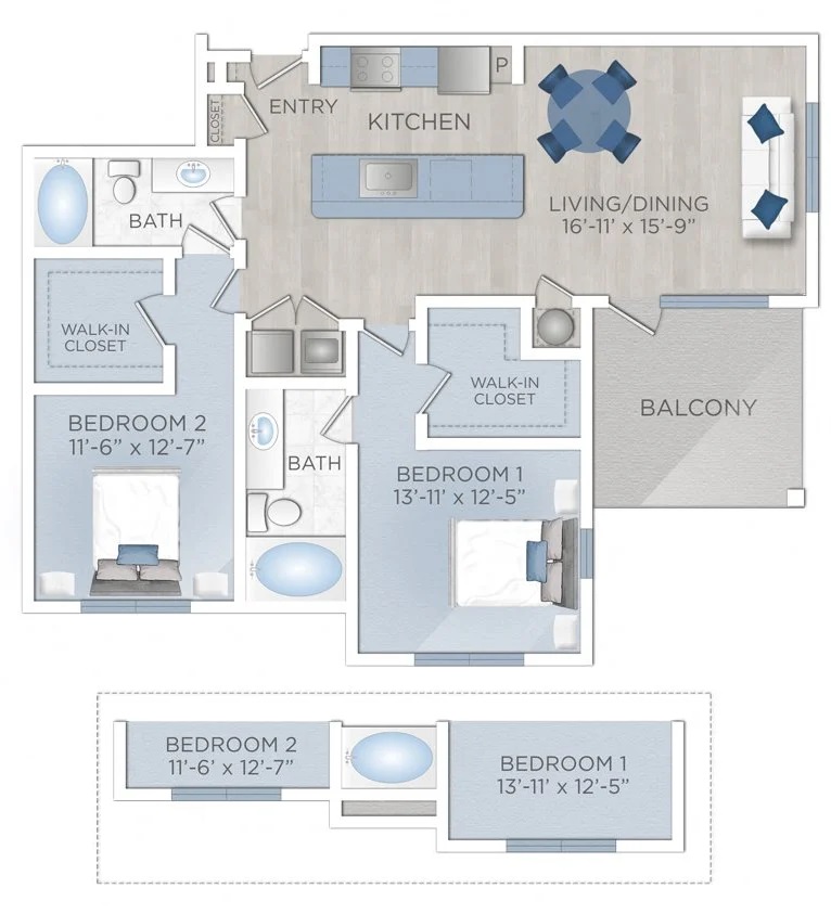 Floor plan layout for B4