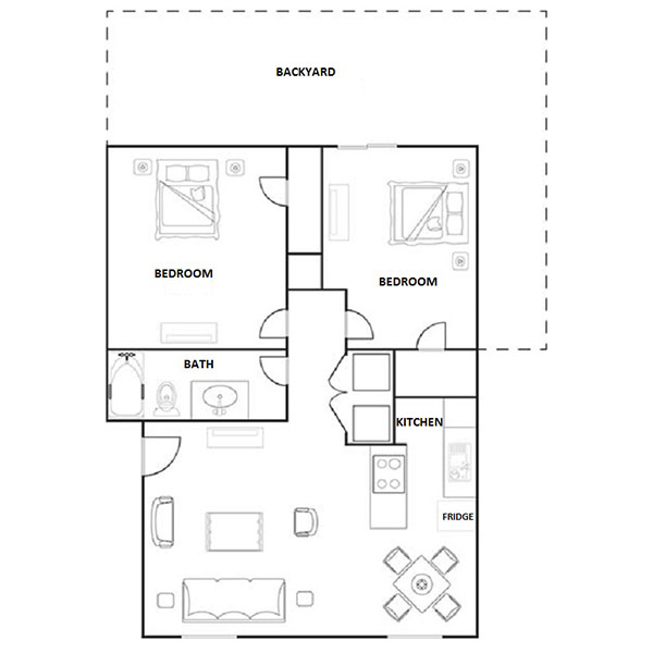 Floorplan - 2 Bedroom Duplex image