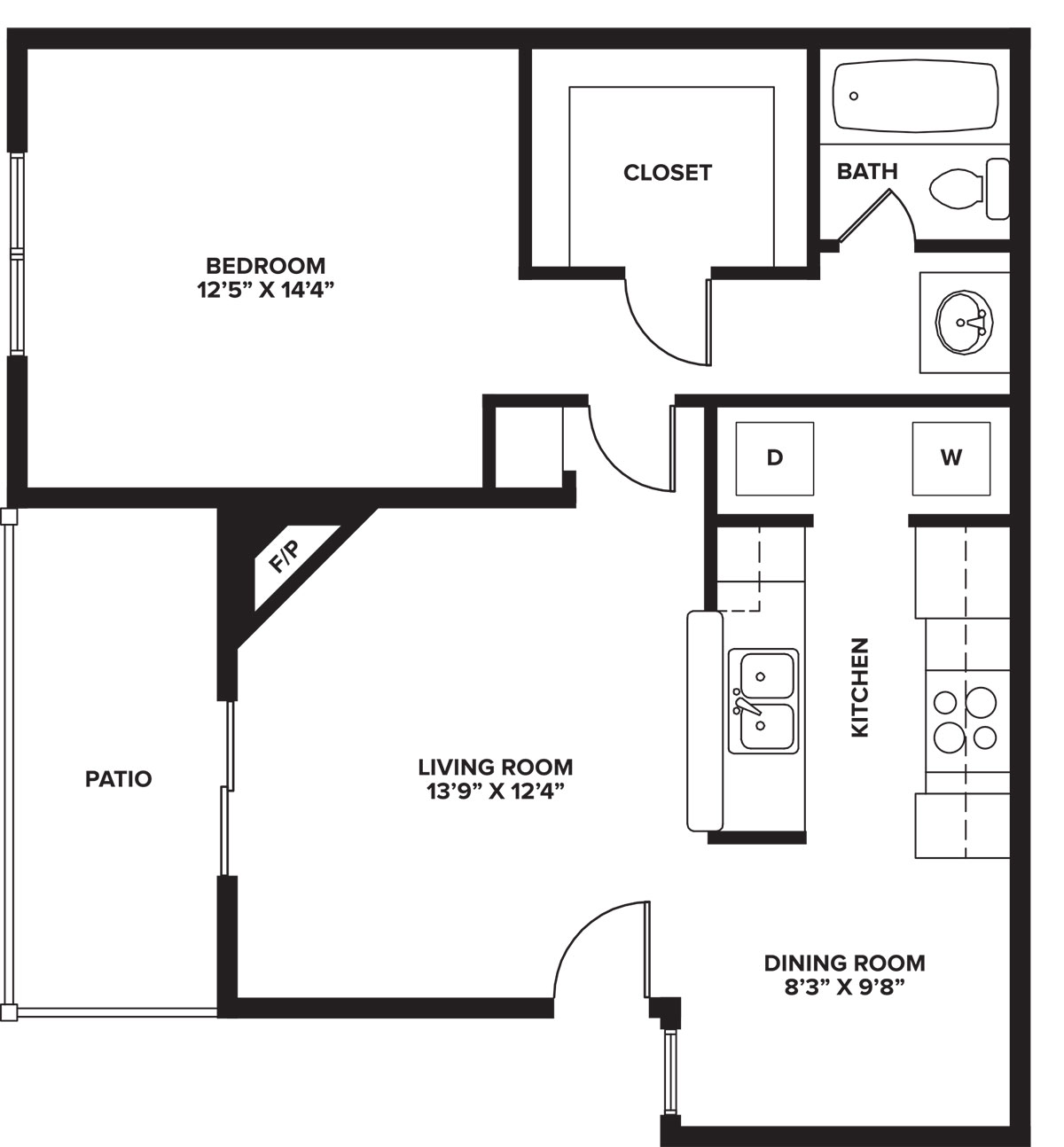 Indian Run Apartments - Floorplan - The Ash | Classic