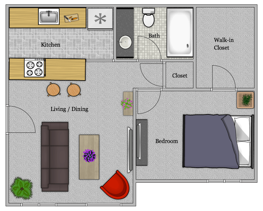 Indigo Apartments - Floorplan - A1