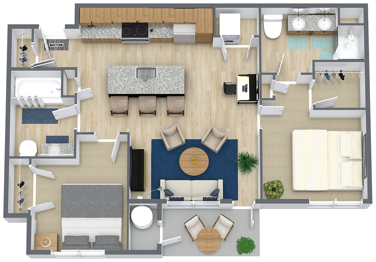 InterQuest Ridge - Floorplan - Two Bedroom