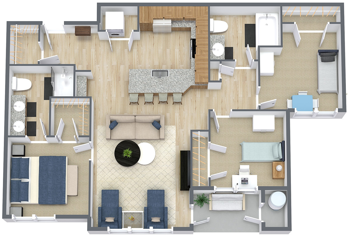 InterQuest Ridge - Floorplan - Three Bedroom