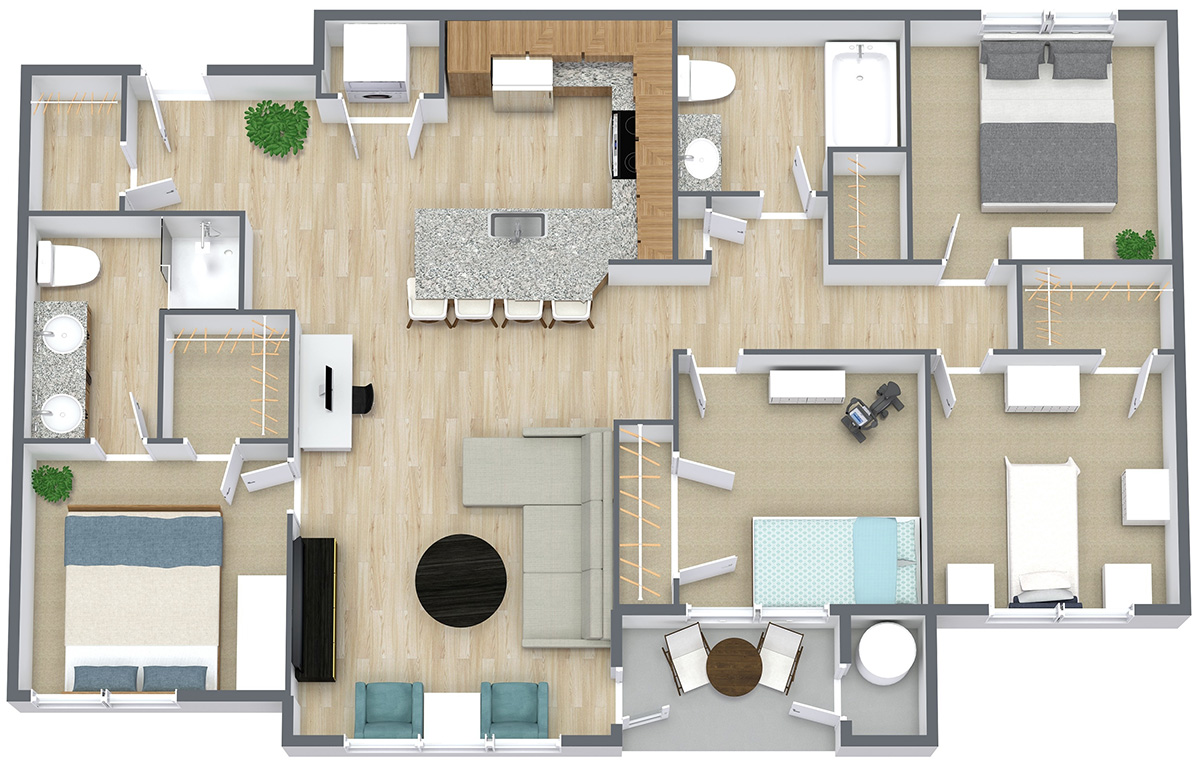 Informative Picture of Four Bedroom