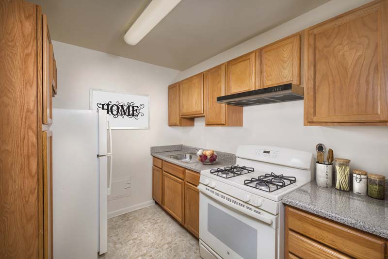 Upgraded kitchen at Iverson Towers & Anton House apartments in Temple Hills, MD