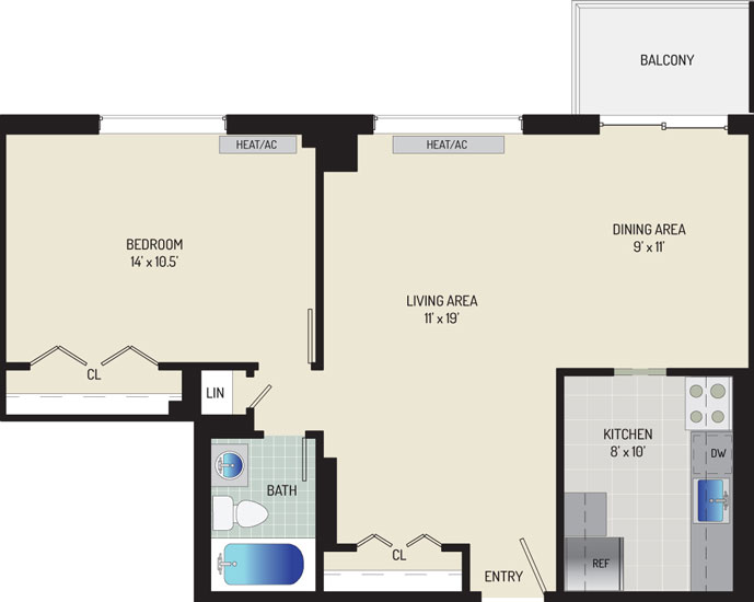 Iverson Towers & Anton House Apartments - Apartment 434311-0610-C2