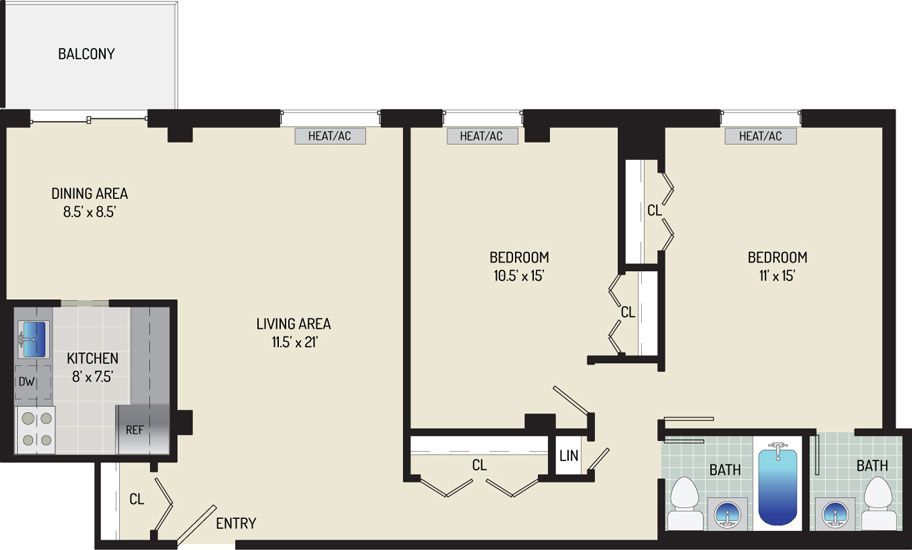 Iverson Towers & Anton House Apartments - Apartment 434301-0309-K1