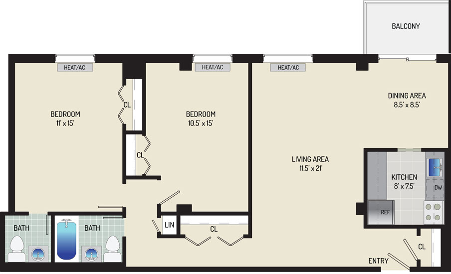 Iverson Towers & Anton House Apartments - Apartment 434301-1012-K2