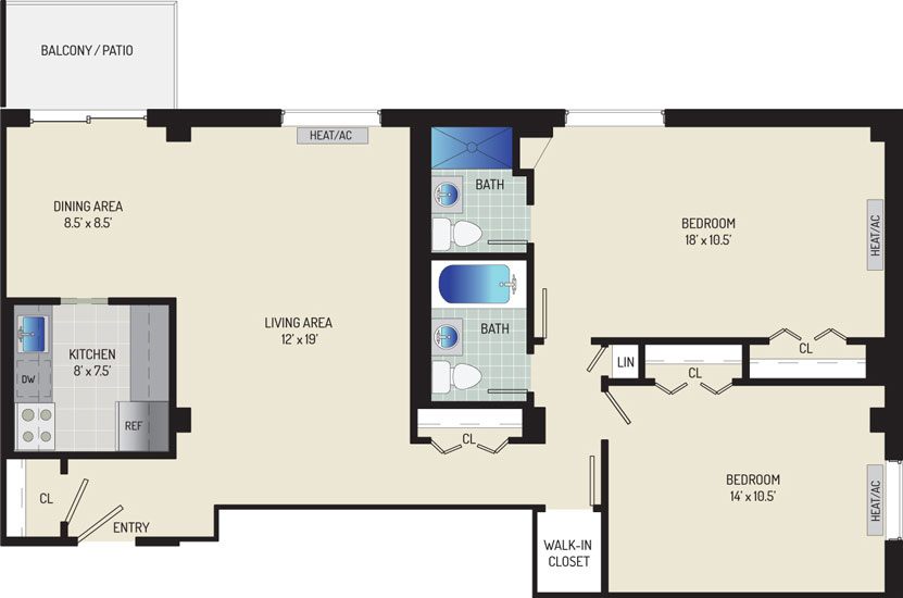 Iverson Towers & Anton House Apartments - Apartment 434301-0813-O1