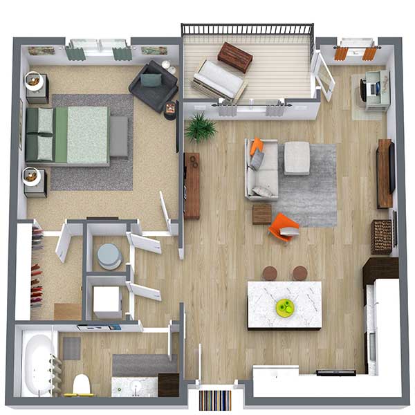 ivi Apartments - Floorplan - Bamboo