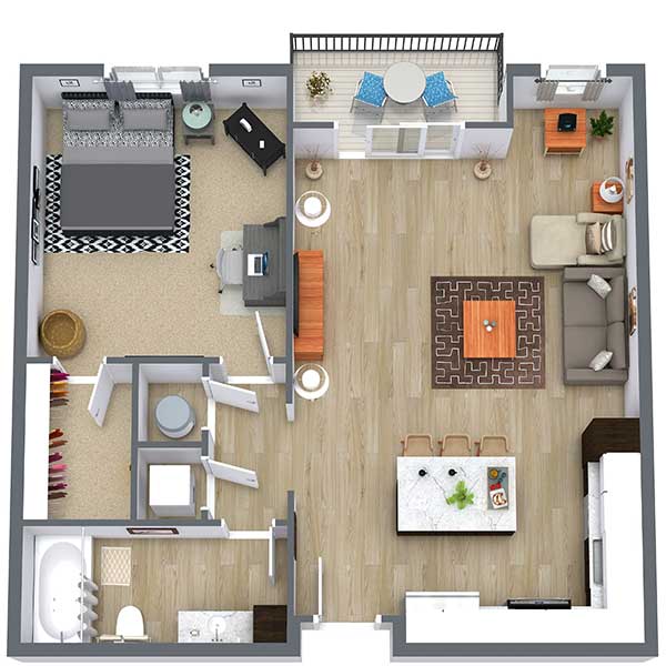 ivi Apartments - Floorplan - Bayberry