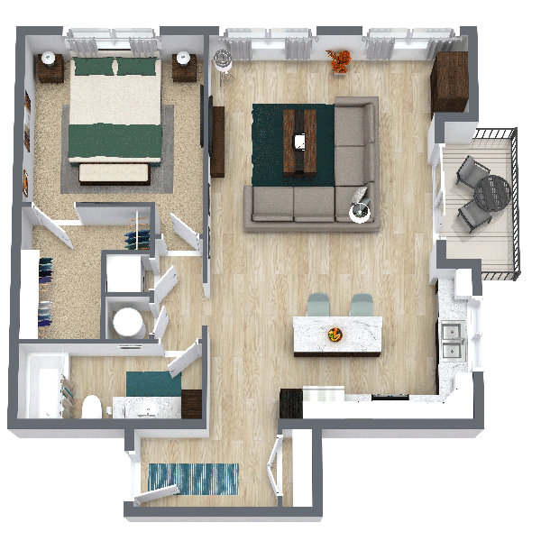 ivi Apartments - Apartment 3101 - ivi Apartments Begonia Floor Plan