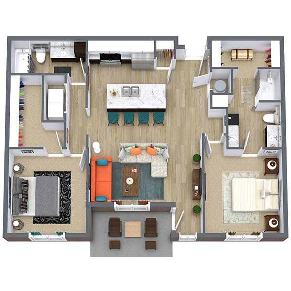 ivi Apartments - Floorplan - Dahlia
