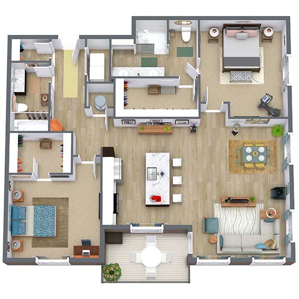 ivi Apartments - Floorplan - Elm