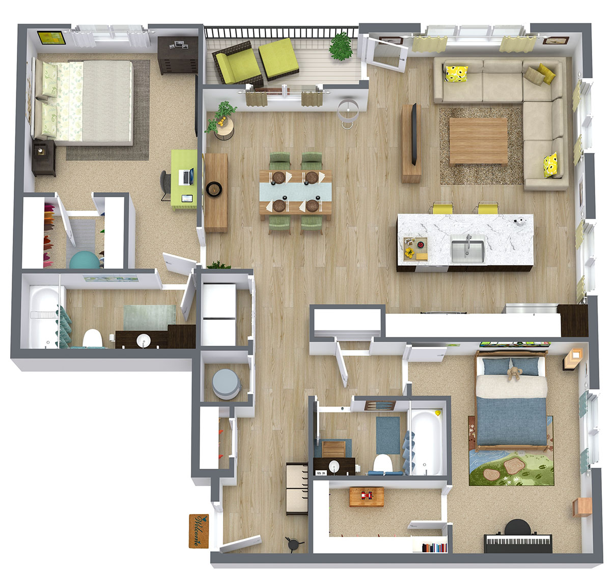 ivi Apartments - Floorplan - Clover
