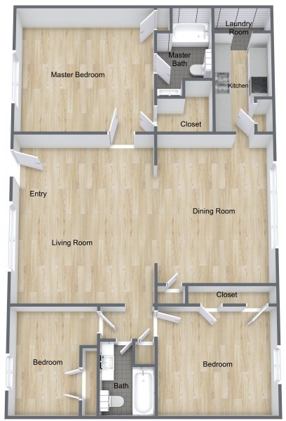 Jade Forest Apartments - Floorplan - 3 Beds 