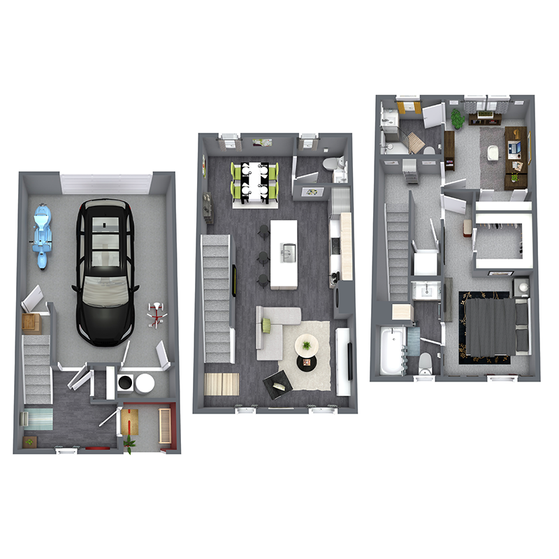 Floorplan - Birch - 1 Bedroom with Den image