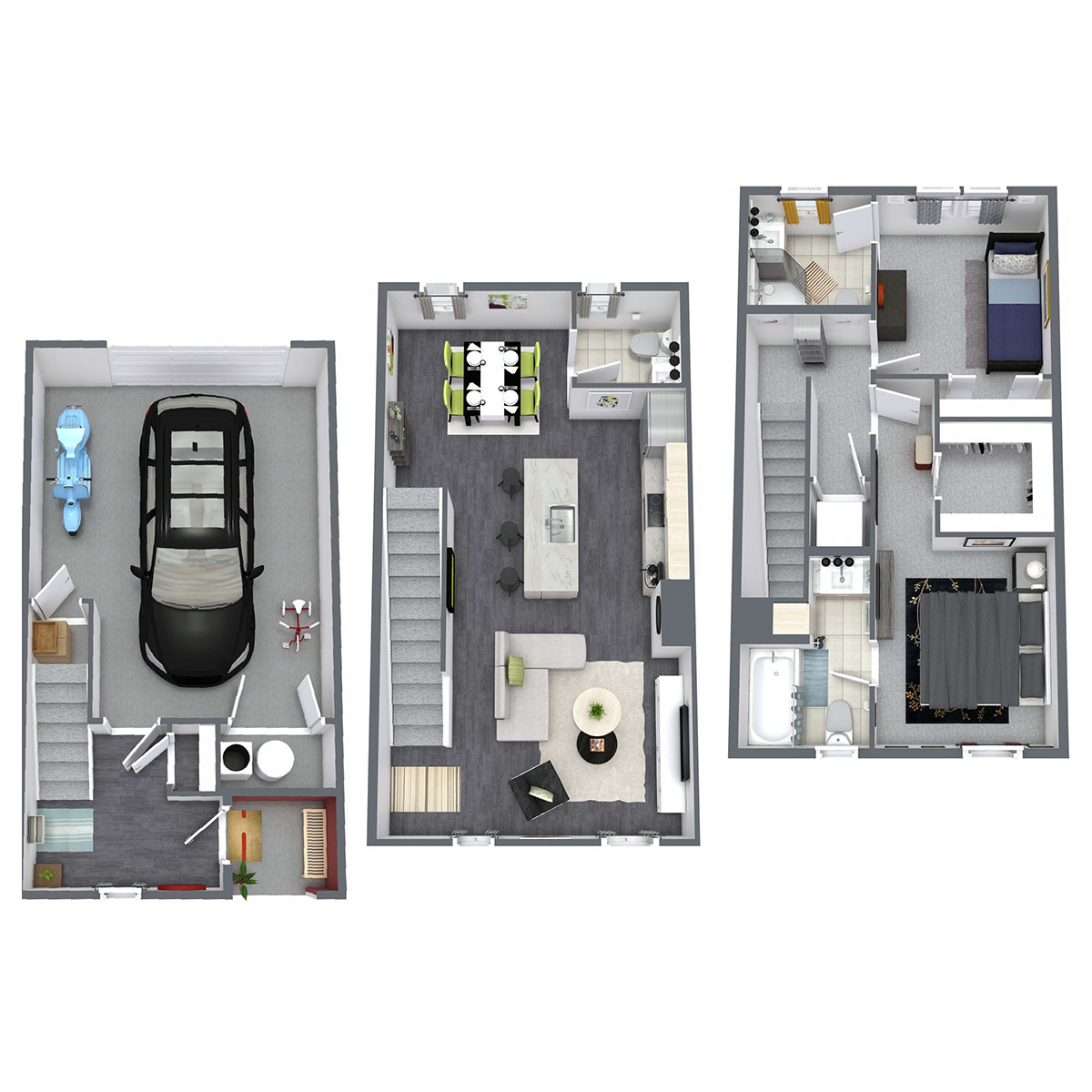 Floorplan - Birch - 1 Bedroom with Den image