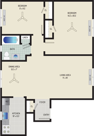 Kaywood Gardens Apartments - Apartment 08E307-4-ZM2 -
