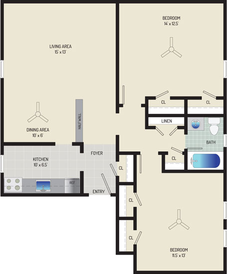 Kaywood Gardens Apartments - Apartment 08W705-4-ZU