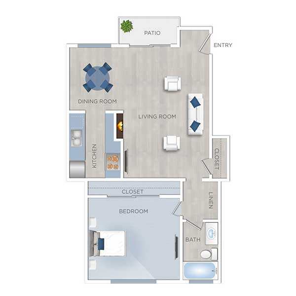 Floor plan layout for Plan A