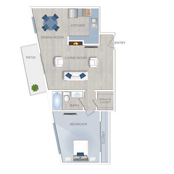 Floor plan layout for Plan C