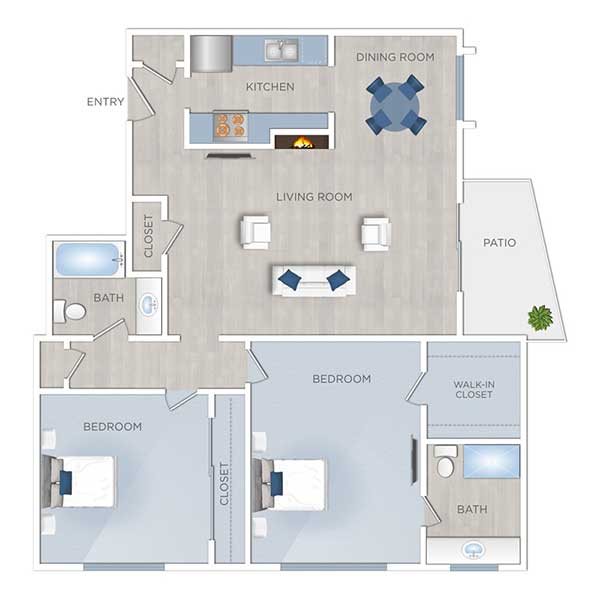 Floor plan layout for Plan G