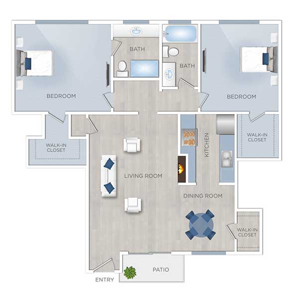 Floor plan layout for Plan H