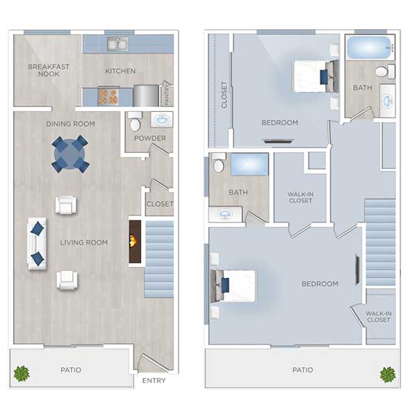 Floor plan layout for Plan K