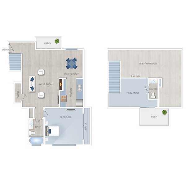 Floor plan layout for Plan M + Loft