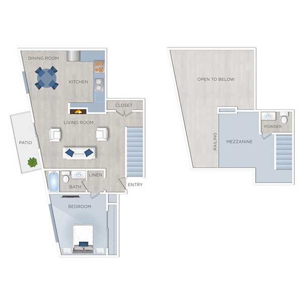 Floor plan layout for Plan N + Loft