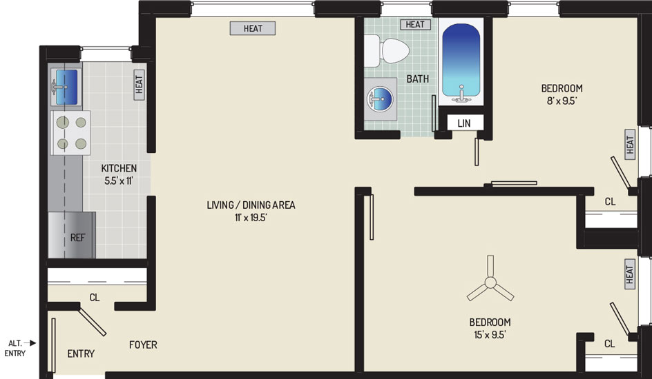 Kirkwood Apartments - Apartment 162608-103-E1