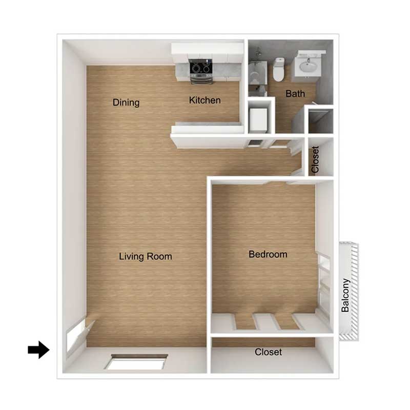 Floor plan layout for A3