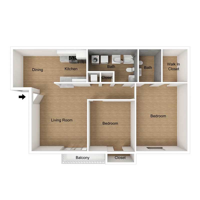Floor plan layout for B1