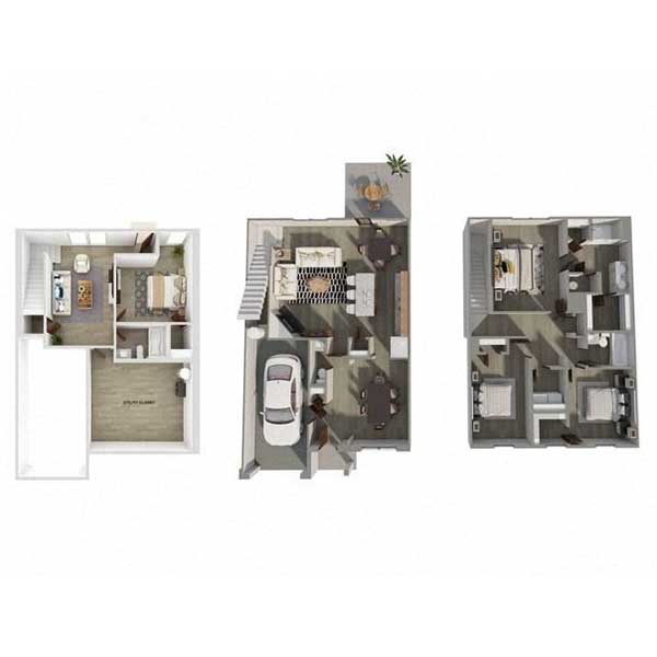 Floor plan layout for A1B