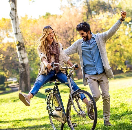 Couple Biking