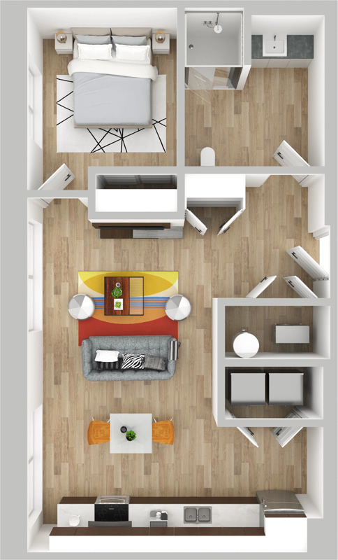 Landmark 301 - Studio Floor Plan