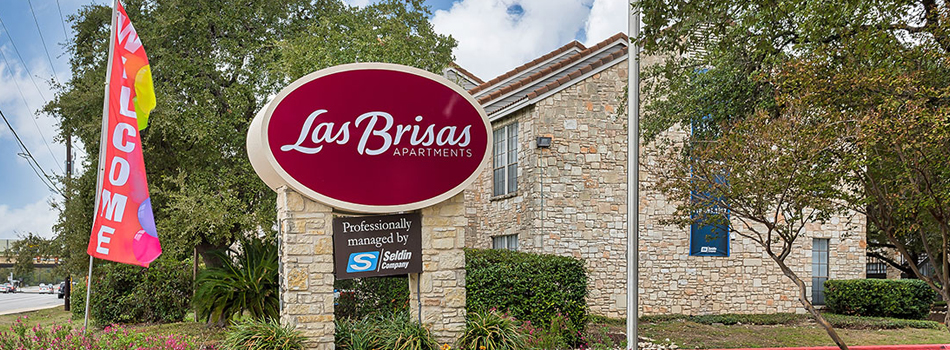 Property Signage at Las Brisas Apartments