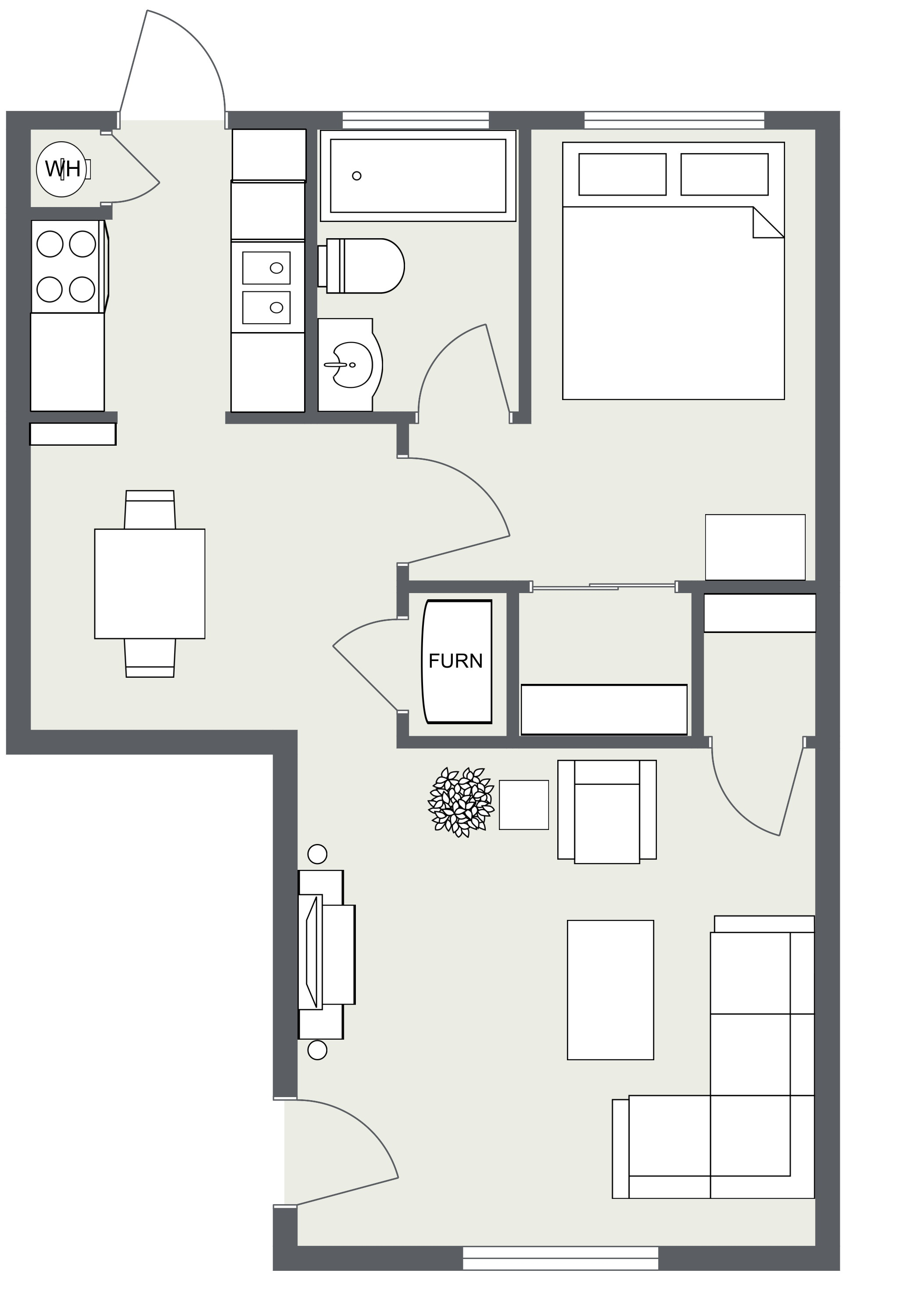 Laurel Flats - Floorplan - One Bedroom